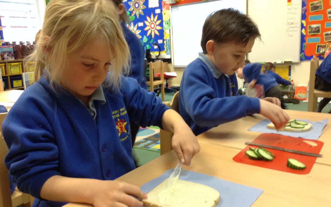 Afternoon Tea – making sandwiches